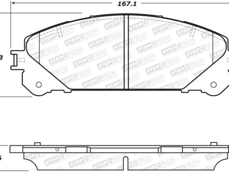 StopTech Performance 10-17 Lexus RX350 Front Brake Pads on Sale