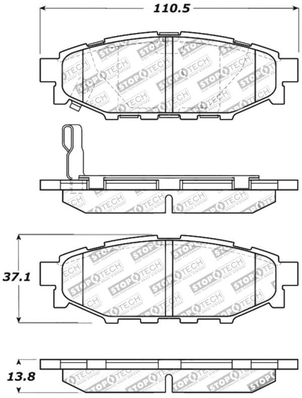 StopTech Performance 08-10 WRX Rear Brake Pads Online Hot Sale