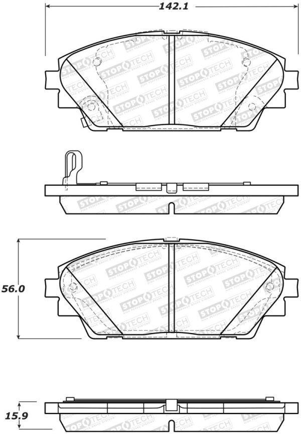 StopTech 14-18 Mazda 3 Street Performance Front Brake Pads Sale