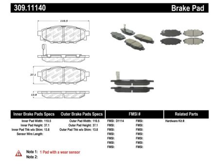 StopTech Performance 08-10 WRX Rear Brake Pads Online Hot Sale