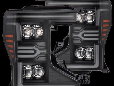 AlphaRex 20-22 Ford F-250 350 450 SD NOVA-Series LED Proj Headlights Bk w Actv Light SeqSig & SBDRL Online Sale