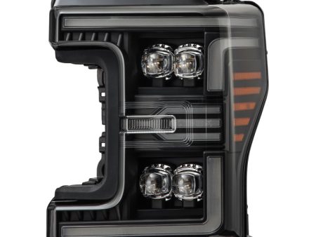 AlphaRex 17-19 Ford F-250 350 450 SD NOVA-Series LED Proj Headlights Alpha-Bk w Acv Light SS & SBDRL Discount