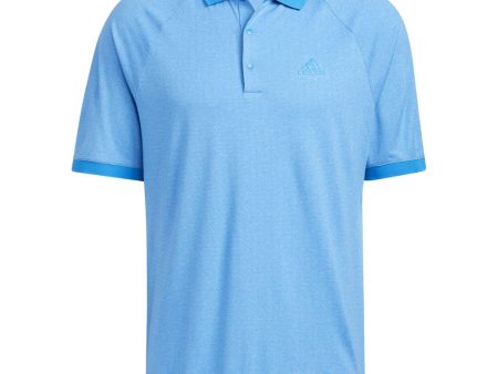 adidas Moss Stitch Jacquard Polo Shirt - Blue Rush White Online Hot Sale