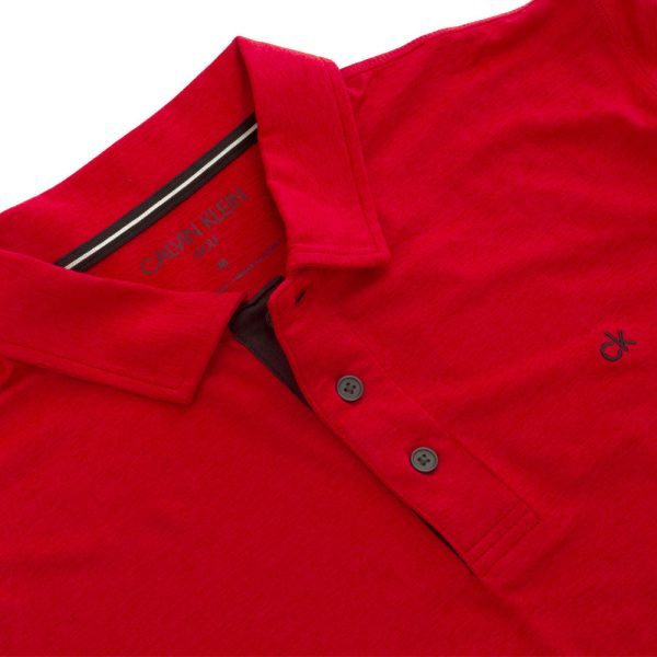 Calvin Klein Newport Polo Shirt - Power Red Marl For Cheap