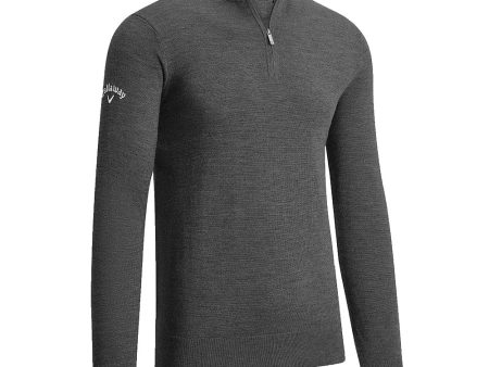 Callaway Merino Wool 1 4 Zip Pullover - Granite Heather Hot on Sale