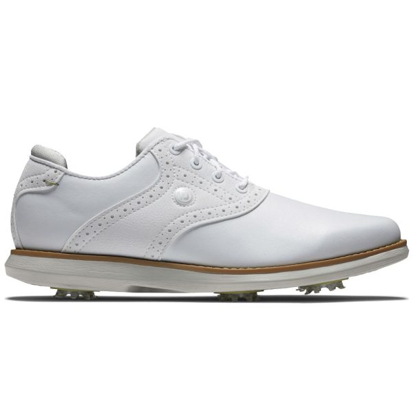 FootJoy Ladies Traditions Spiked Shoes - White For Sale