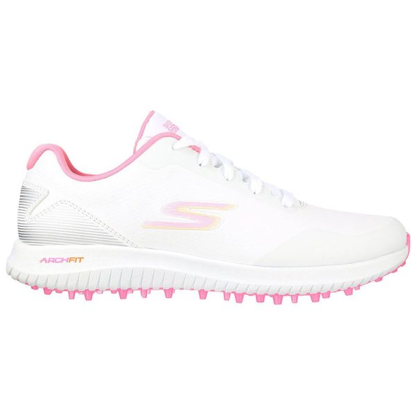 Skechers Ladies Go Golf Max 2 Spikeless Shoes - White Multi For Cheap