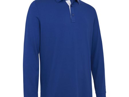 Callaway Long Sleeve Performance Polo Shirt - Mazarine Blue For Cheap