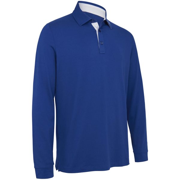 Callaway Long Sleeve Performance Polo Shirt - Mazarine Blue For Cheap