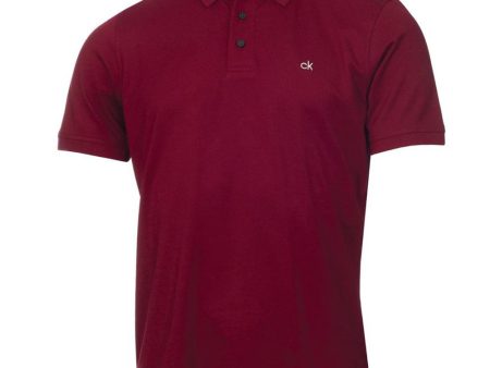 Calvin Klein Planet Polo Shirt - Burgundy Online Sale