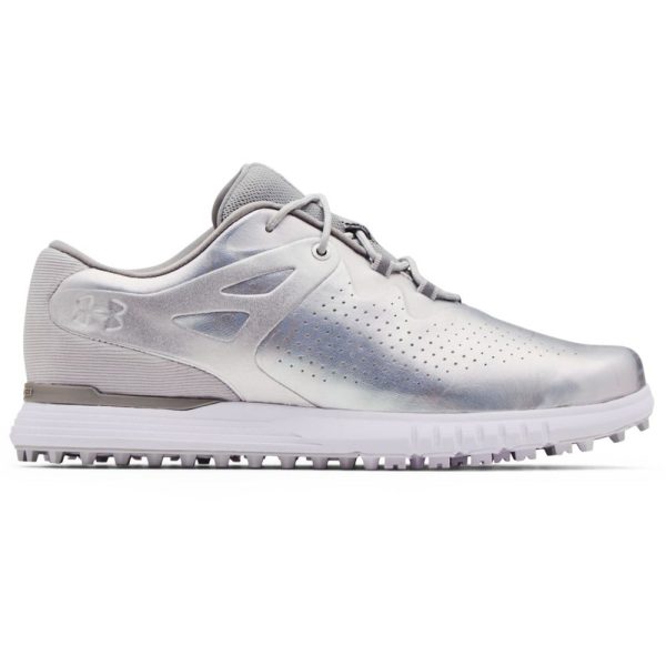 Under Armour Charged Breathe Spikeless Ladies Shoes - White Silver Supply