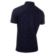 Calvin Klein Monogram Pique Polo Shirt - Navy Artic Ice Hot on Sale