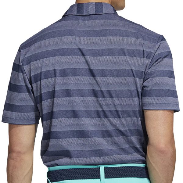 adidas Two Colour Stripe Primegreen Polo Shirt - Crew Navy White Cheap