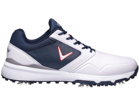 Callaway Chev LS Spiked Waterproof Shoes - White Navy Red Cheap