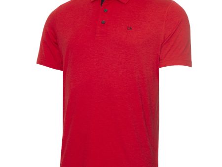 Calvin Klein Newport Polo Shirt - Power Red Marl For Cheap