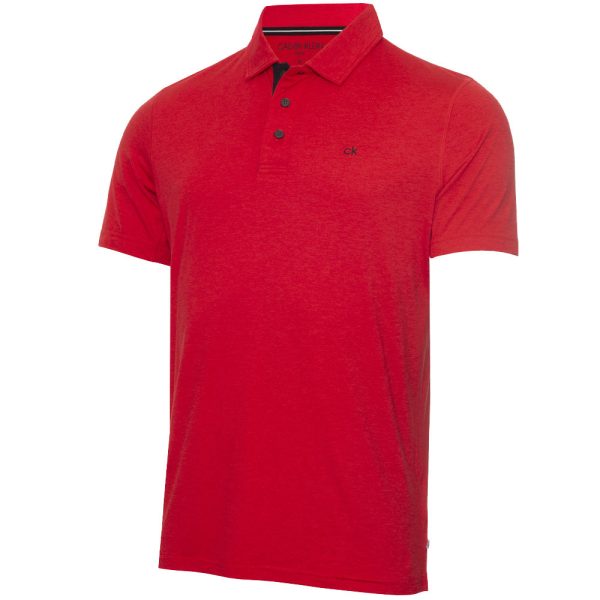 Calvin Klein Newport Polo Shirt - Power Red Marl For Cheap