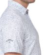 Callaway All Over Chev Polo Shirt - Bright White Discount