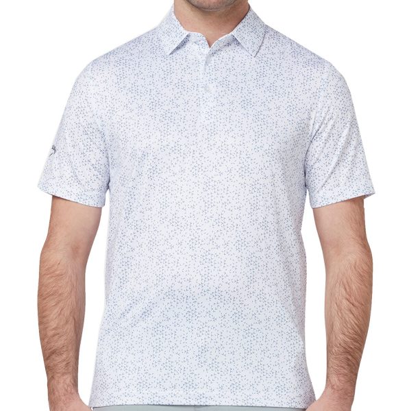 Callaway All Over Chev Polo Shirt - Bright White Discount