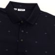 Calvin Klein Monogram Pique Polo Shirt - Navy Artic Ice Hot on Sale