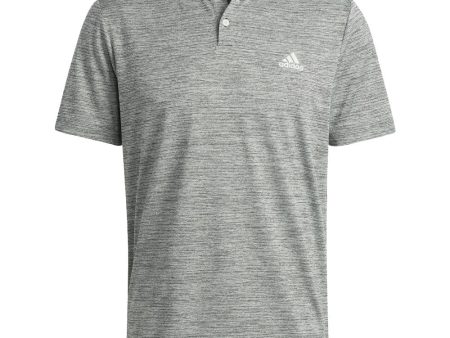 adidas Texture Stripe Polo Shirt - Shadow Green Linen Green Cheap