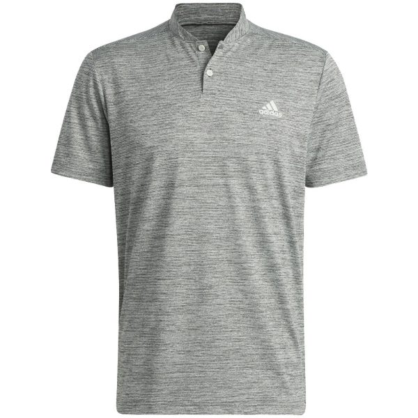 adidas Texture Stripe Polo Shirt - Shadow Green Linen Green Cheap