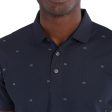 Calvin Klein Monogram Pique Polo Shirt - Navy Artic Ice Hot on Sale