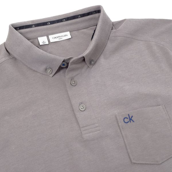 Calvin Klein Trinity Short Sleeve Polo Shirt - Grey Marl Online Sale