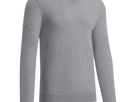 Callaway Merino Wool V-Neck Pullover - Griffin Grey Online now