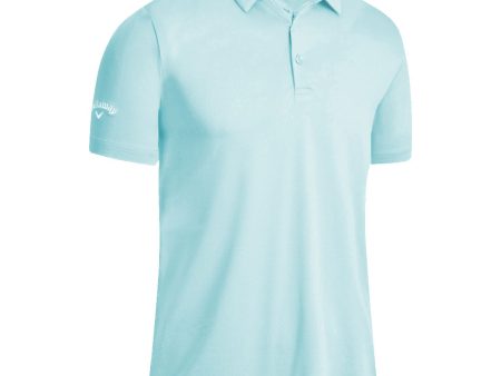 Callaway Swing Tech Solid Print Polo Shirt - Santorini Blue Hot on Sale