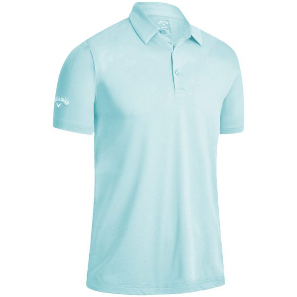 Callaway Swing Tech Solid Print Polo Shirt - Santorini Blue Hot on Sale