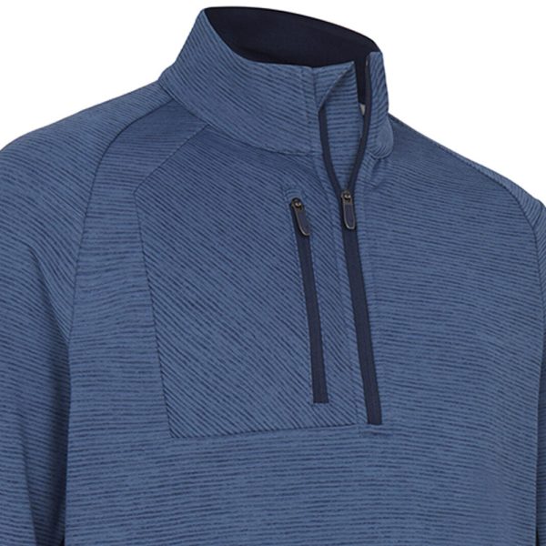 Callaway Heather Eco Stripe Fleece - Dark Navy Heather Cheap