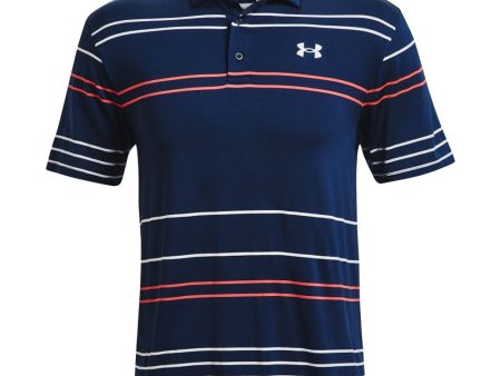 Under Armour Playoff Polo Shirt 2.0 - Academy Navy Rush Red Online Hot Sale