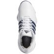 adidas Tour360  22 Spiked Waterproof Shoes - White Collegiate Navy Silver Metallic For Cheap