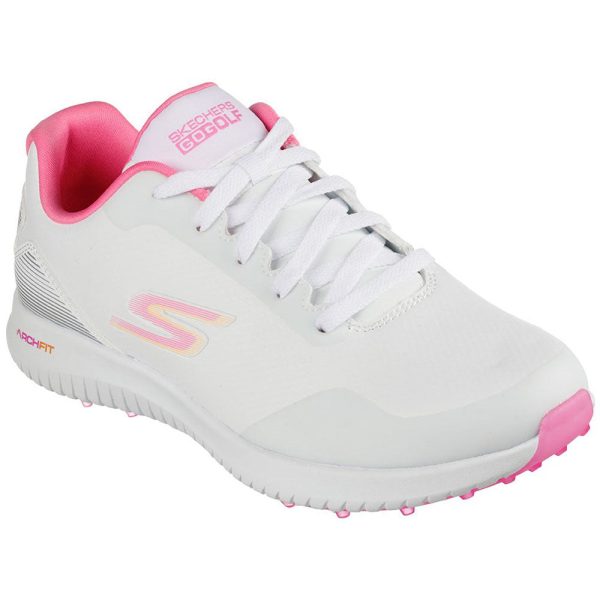 Skechers Ladies Go Golf Max 2 Spikeless Shoes - White Multi For Cheap