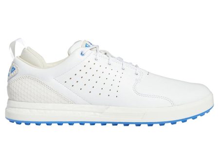 adidas Flopshot Spikeless Waterproof Shoes - White Gold Metallic Blue Rush Hot on Sale