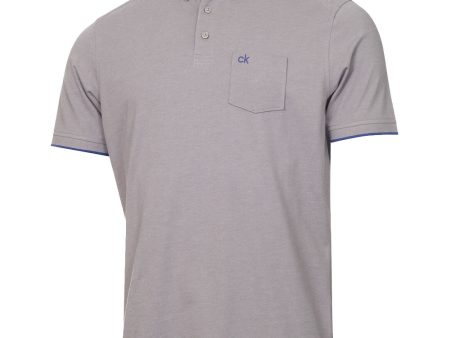 Calvin Klein Trinity Short Sleeve Polo Shirt - Grey Marl Online Sale