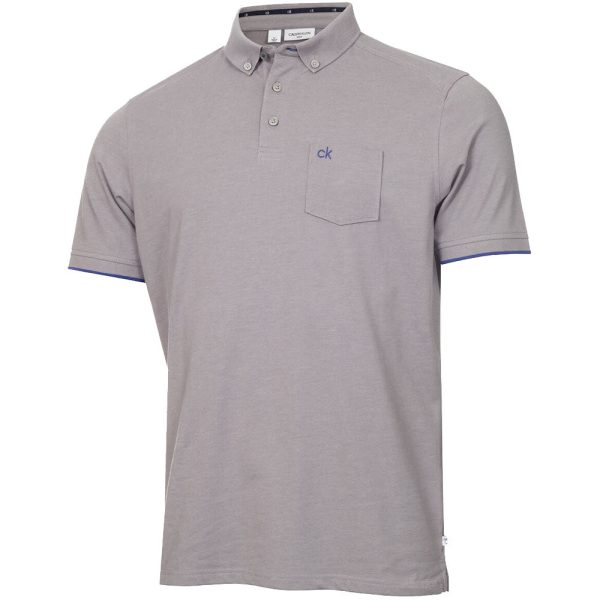 Calvin Klein Trinity Short Sleeve Polo Shirt - Grey Marl Online Sale