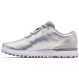 Under Armour Charged Breathe Spikeless Ladies Shoes - White Silver Supply