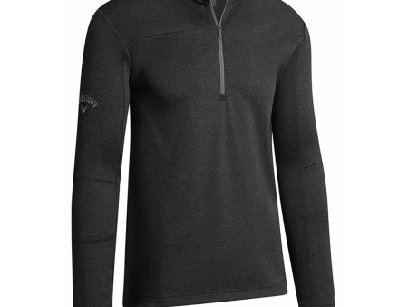 Callaway Pieced Waffle 1 4 Zip Fleece - Caviar Fashion