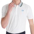 Calvin Klein Monterey Polo Shirt - White Ocean Blue on Sale