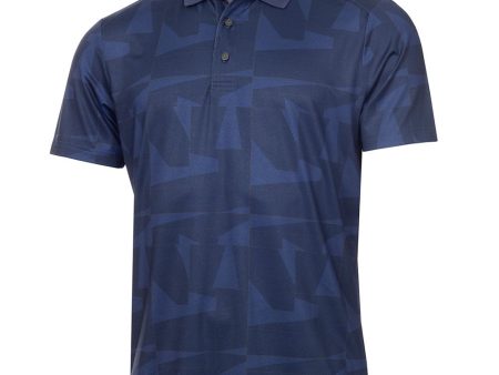 Calvin Klein Hexta Printed Polo Shirt - Ink Navy Online now