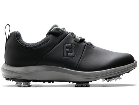 FootJoy Ladies eComfort Spiked Shoes - Black Charcoal For Sale