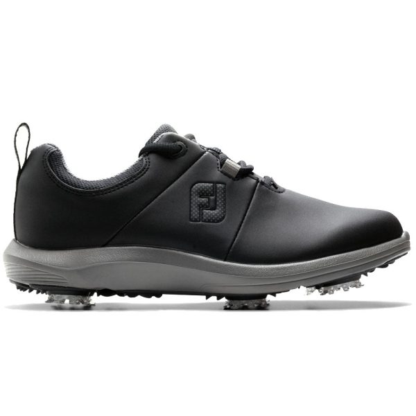 FootJoy Ladies eComfort Spiked Shoes - Black Charcoal For Sale