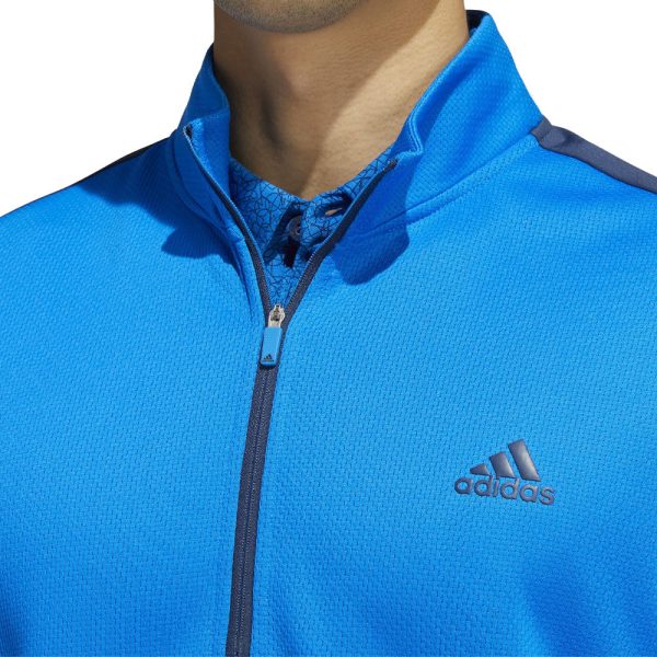 adidas Colour Block 1 4 Zip Pullover - Blue Rush Crew Navy Sale