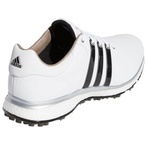 adidas Tour 360 XT-SL Spikeless Waterproof Shoes - White Black Silver For Sale