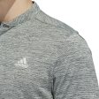 adidas Texture Stripe Polo Shirt - Shadow Green Linen Green Cheap