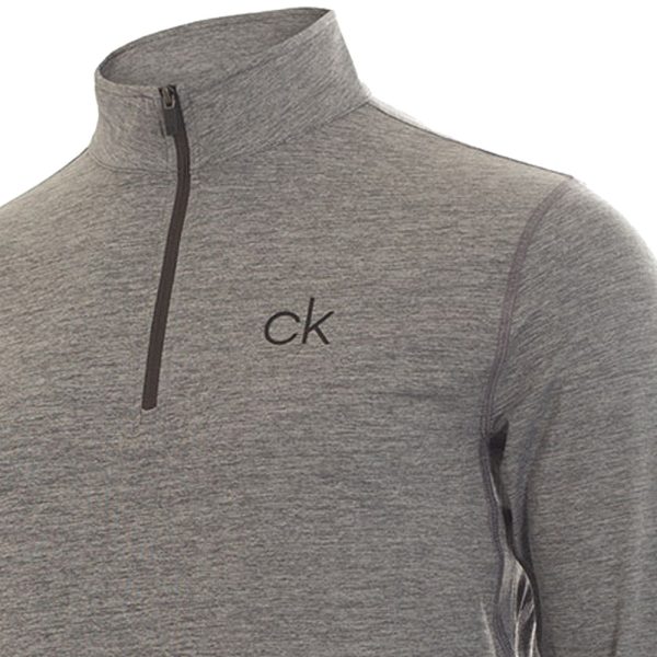 Calvin Klein Newport 1 2 Zip Pullover - Silver For Discount