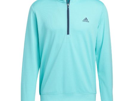 adidas Lightweight 1 4 Zip Pullover - Semi Mint Rush Crew Navy Sale