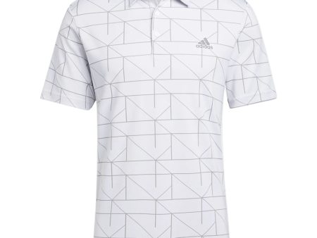 adidas Jacquard Primegreen Polo Shirt - White Grey Three Online