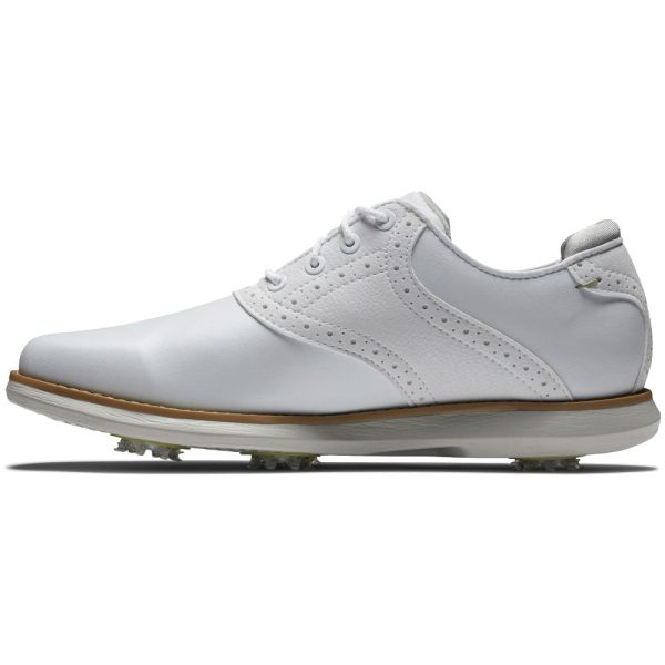 FootJoy Ladies Traditions Spiked Shoes - White For Sale